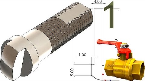 1-Project 54| Ball Valve 1 |SolidWorks Tutorial: stem