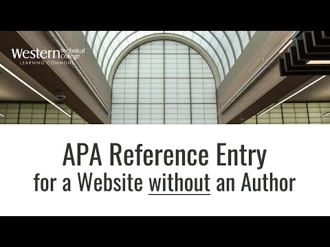 APA Reference Entry