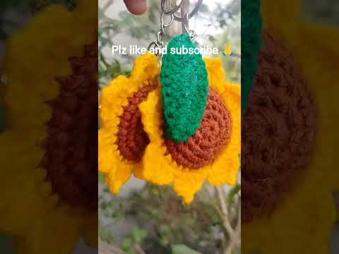 sunflower 🌻 #diykeychain #crochet #diy #trending #viral #art #shortfeed