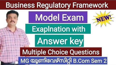 Business Regulatory Framework/Multiple Choice Questions(MCQs) with Answers