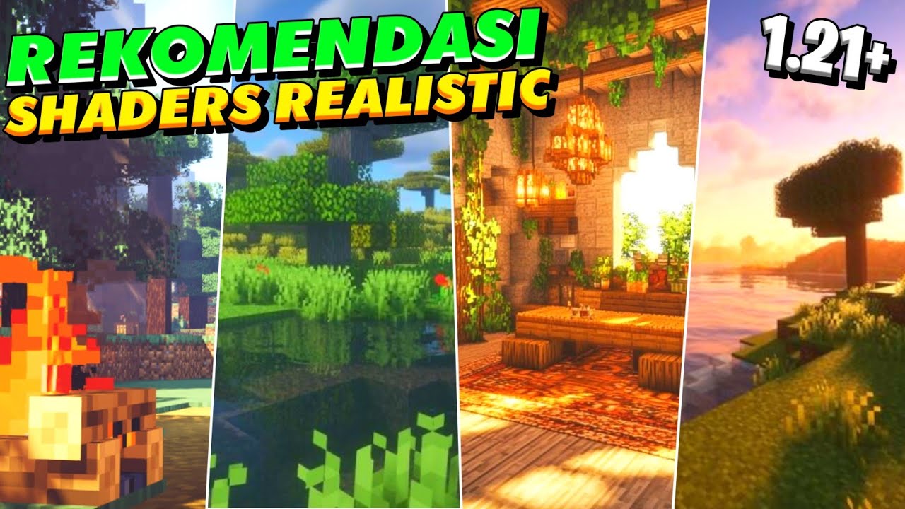 TOP BEST 3 SHADERS MCPE 1.21 & 1.20+ REALISTIC TERBAIK RINGAN | NewB Shader 