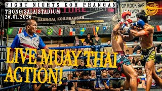 LIVE! 🔴 Muay Thai Fight Night from Thong Sala Stadium in Koh Phangan  - 26 Jan 2026