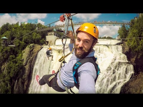 Video: Zipline 2.200 Fod Over Niagara Falls I Sommer