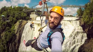 INSANE WATERFALL ZIP LINE | TALLER THAN NIAGARA FALLS