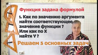 Как по значению аргумента найти соответствующее значение функции или как по x найти y (1 урок из 5).