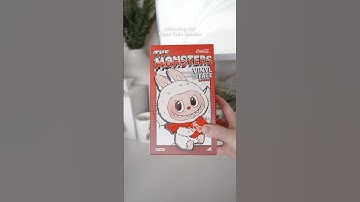 unboxing a coca-cola labubu blind box! ♥️🤍 #labubu #blindbox #popmart