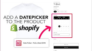 Add a Date Picker to the Shopify product page or Shopify cart page!