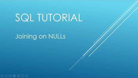 SQL Tutorial - Joining on NULLs
