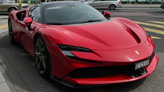 CETTE FERRARI SF90 SPIDER EST JUSTE MAGNIFIQUE 💥😍 DES SUPERCARS & SPORTIVES DE PARTOUT À GENÈVE 😳🇨🇭