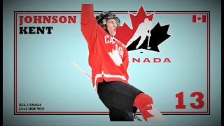 Kent Johnson (#13) ● ALL 3 Goals 2022 IIHF WJC - Highlights (HD)