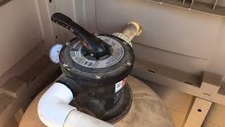 Backwashing a Sand Filter with a Hayward Vari-Flow valve