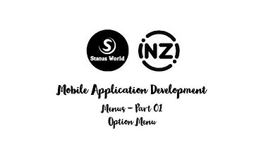 Menus Part 01 | Option Menu | Android | Java | Mobile Application Development | Inzi Programmer