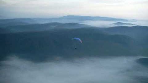 Amazing cloud & fog flight with paramotor