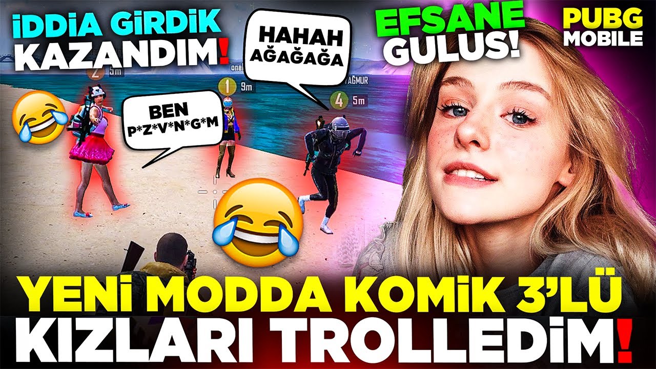 YENİ MODDA KOMİK 3'LÜ KIZLARI TROLLEDiM!! İDDA GİRDİK! 🤣 GÜLMEK GARANTİ 🤣 #xoneDAYI PUBG MOBİLE