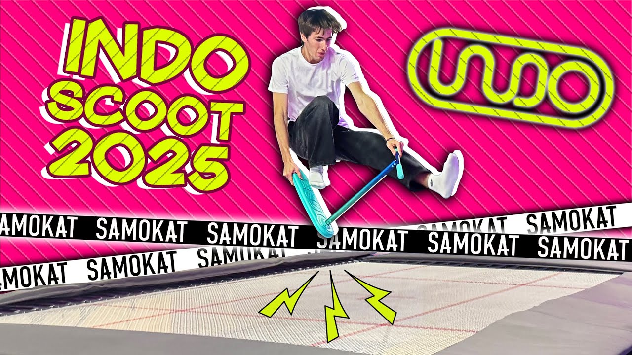 Трюковий самокат-тренажер Indo X70 Trampoline Scooter 670 mm (Red