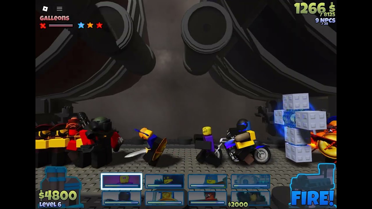 Galleons 3 Star Completion Tumore Mode || Roblox The Battle Bricks Gameplay