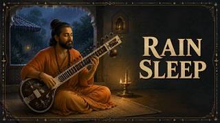 (No Ads)  Rain On The Ashram Roof Until Morning | Sitar Sleep Meditation | 3 Hours screenshot 3