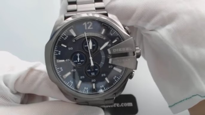 Gun Metal Diesel DZ4282 Mega Chief XL Chronograph Watch - YouTube