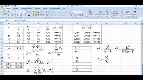 Однофакторный дисперсионный анализ