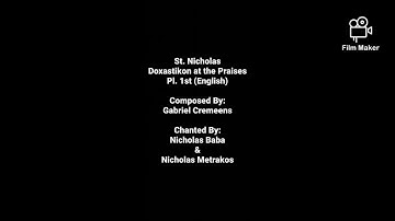 St. Nicholas Doxastikon Dec. 6 -  Pl. 1st (English)