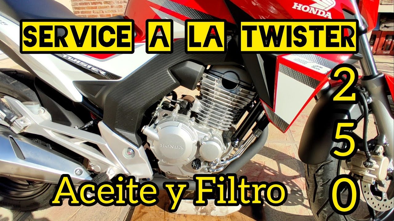 Honda CB 250 Twister - Cambio de aceite y filtro -