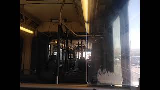 Six Flags Magic Mountain Parking Lot Bus from front to back
