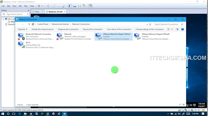 Connecting Guest Operating Systems inside of VMWare Workstation