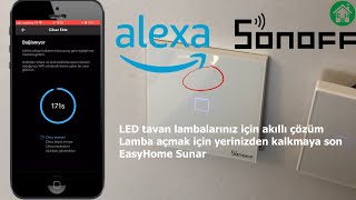 SONOFF Wi-Fi Smart Wall Switch (Akıllı duvar anahtarı)(TX-T0EU1C)- Amazon Alexa ile akıllı yaşamlar