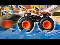 Hot Wheels Monster Trucks Take On the Crushin&#39; Coastline 🌊 - Monster Truck Videos for Kids