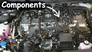 Toyota 1.8 Corolla Hybrid Engine Bay components locations / layout E210