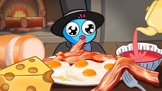 Eating Ghibli Howl's Moving Castle Breakfast / 지브리 하울의성 먹방 / Mukbang Animation / Animation Asmr