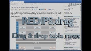 Drag and drop table rows with JavaScript