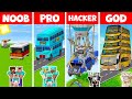 Minecraft NOOB vs PRO: FAMILY BUS STATION BUILD CHALLENGE