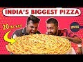 HUGE 20 INCH Pizza Destroyed in 15 Mins | Indian Food Challenge | Challenge Accepted #30