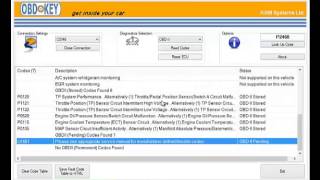 OBDKey Fault Code Reader Windows 8 Engine Tutorial screenshot 3