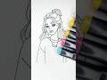 Cozy Girl Sketching 💛 Marker Art ASMR #asmr #arttherapy #coloring