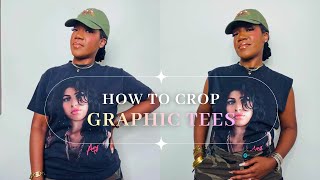 How to cut and crop graphic tees