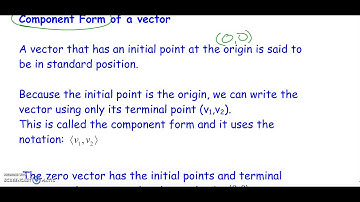 6.3 Vectors in a Plane Part 1