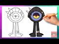 How To Gloom from Run Monster Run | Easy Drawing Tutorial