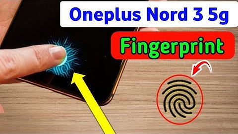 OnePlus Nord 3 5g in display fingerprint lock/OnePlus Nord 3 me fingerprint settings/display sensor