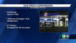 In the past seven days, average price for a gallon of gas california
has jumped $0.27 per to $4.16, according latest aaa prices data...