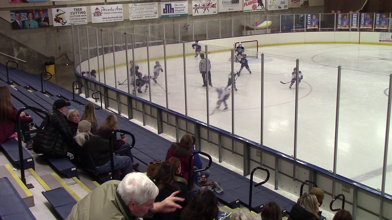 Decatur Flames 8u Blue team Vs. Bloomington 2/16/19 full ice 1st ...