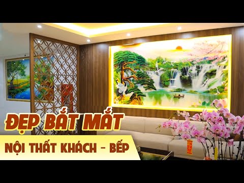 Mẫu Nội Thất Phòng Khách Và Bếp Thực Tế Đẹp Bắt Mắt Do KISATO Thiết Kế Thi Công Tại Bắc Ninh