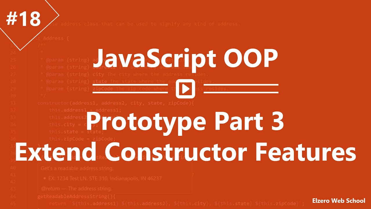 Learn JavaScript OOP in Arabic - Prototype Part 3 Extend Constructors Features