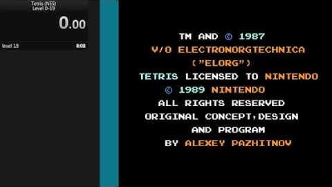 Tetris (NES) - 100 Lines (Level 0 Start) in 4:25