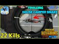 Trolling House Camper Snakes | PUBG Mobile Lite Solo Squad Gameplay