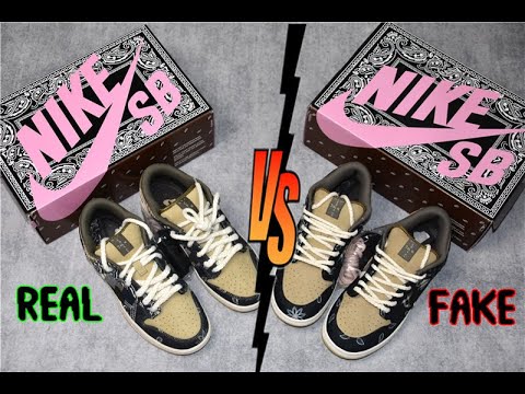 Travis Scott x Nike SB Dunk Low Real VS Fake Review - YouTube