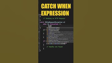 Did You Know That "Catch When" Exists In C#? #shorts