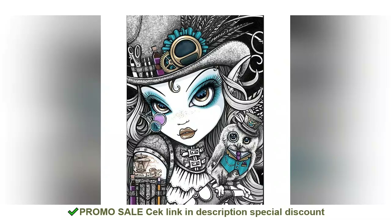 HOMFUN Full Square/Round Drill 5D DIY Diamond Painting "Cartoon beauty" 3D Embroidery Cross Stitch 5