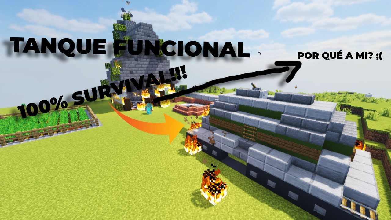 TANQUE FUNCIONAL 100% SURVIVAL!!! | MINECRAFT - YouTube